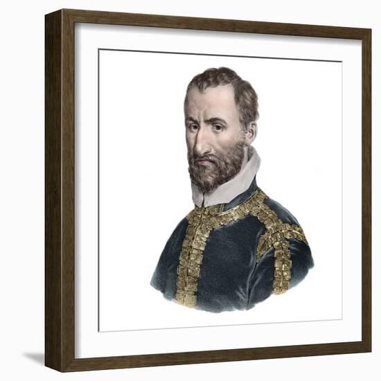 Portrait of Giovanni Pierluigi da Palestrina (1525-1594), Italian composer-French School-Framed Giclee Print