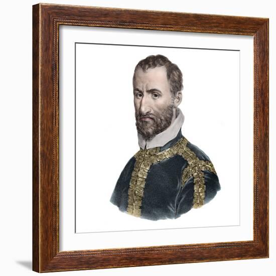 Portrait of Giovanni Pierluigi da Palestrina (1525-1594), Italian composer-French School-Framed Giclee Print