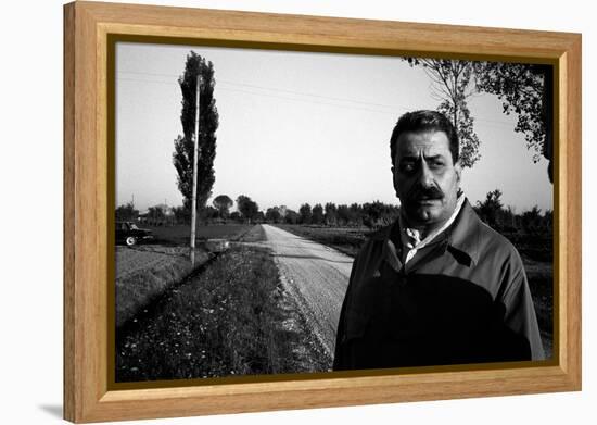 Portrait of Giovannino Guareschi-Angelo Cozzi-Framed Premier Image Canvas