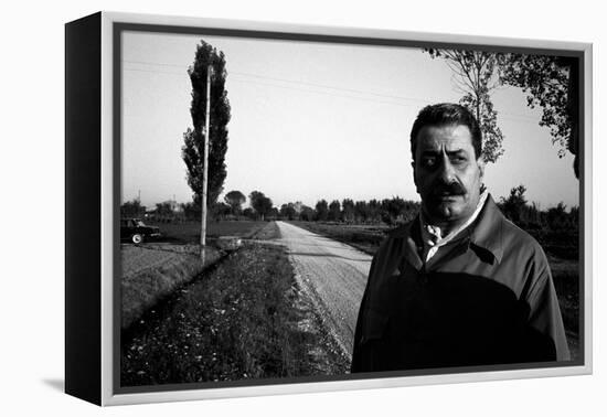 Portrait of Giovannino Guareschi-Angelo Cozzi-Framed Premier Image Canvas