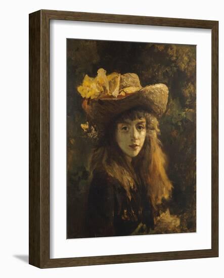 Portrait of Girl-Gustave Courbet-Framed Giclee Print