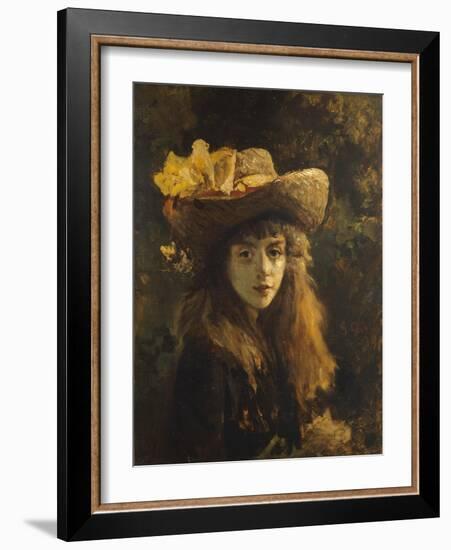 Portrait of Girl-Gustave Courbet-Framed Giclee Print