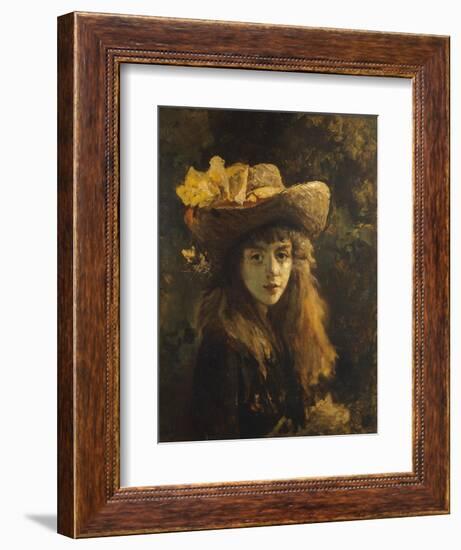 Portrait of Girl-Gustave Courbet-Framed Giclee Print