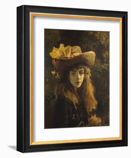 Portrait of Girl-Gustave Courbet-Framed Giclee Print