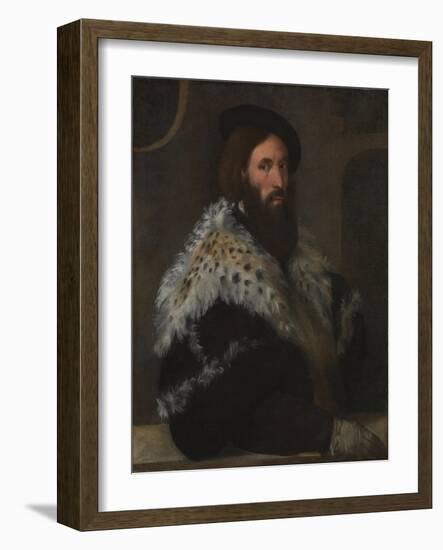 Portrait of Girolamo Fracastoro, c.1528-Titian-Framed Giclee Print