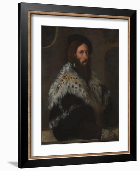 Portrait of Girolamo Fracastoro, c.1528-Titian-Framed Giclee Print