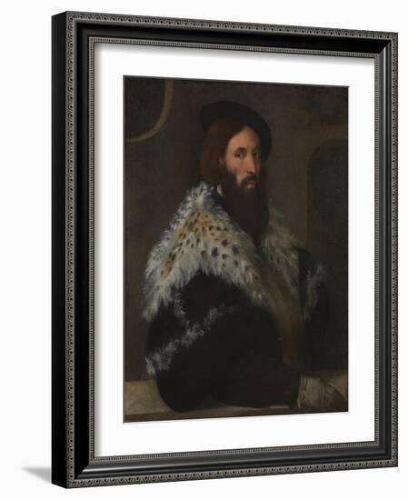 Portrait of Girolamo Fracastoro, c.1528-Titian-Framed Giclee Print