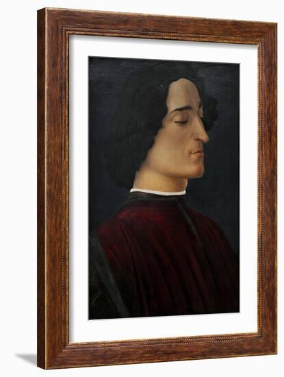 Portrait of Giuliano De Medici, 1478-Sandro Botticelli-Framed Giclee Print