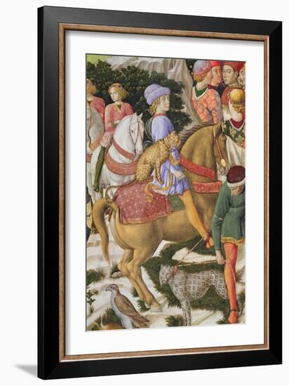 Portrait of Giuliano De'Medici, Detail from the Journey of the Magi Cycle in the Chapel, circa 1460-Benozzo di Lese di Sandro Gozzoli-Framed Giclee Print