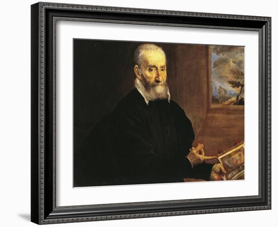 Portrait of Giulio Clovio-El Greco-Framed Giclee Print