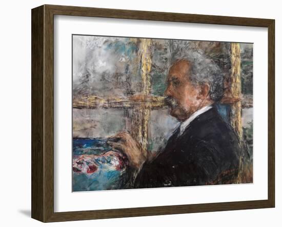 Portrait of Giuseppe Casciaro-Antonio Mancini-Framed Giclee Print