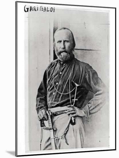 Portrait of Giuseppe Garibaldi (1807-82) 1860-Gustave Le Gray-Mounted Photographic Print