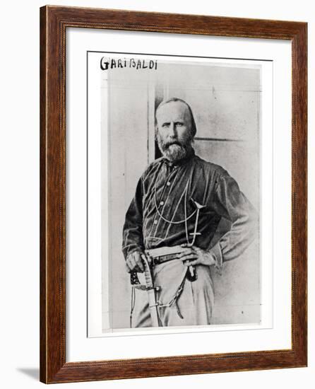 Portrait of Giuseppe Garibaldi (1807-82) 1860-Gustave Le Gray-Framed Photographic Print