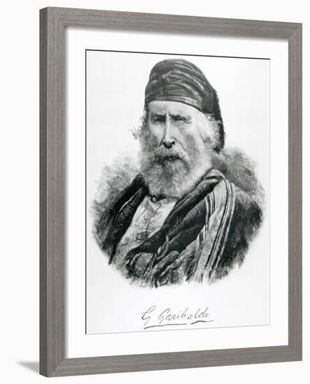 Portrait of Giuseppe Garibaldi-null-Framed Giclee Print