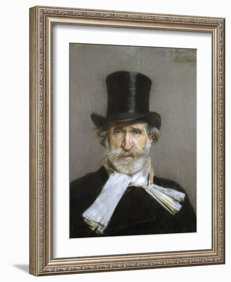 Portrait of Giuseppe Verdi, 1880s-Giovanni Boldini-Framed Giclee Print