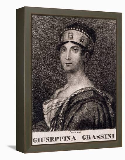 Portrait of Giuseppina Grassini-null-Framed Premier Image Canvas