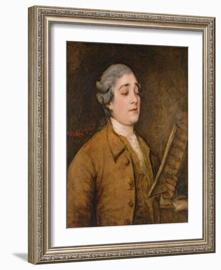 Portrait of Giusto Ferdinando Tenducci (C.1734-90) Castrato Singer and Composer, C.1773-75-Thomas Gainsborough-Framed Giclee Print