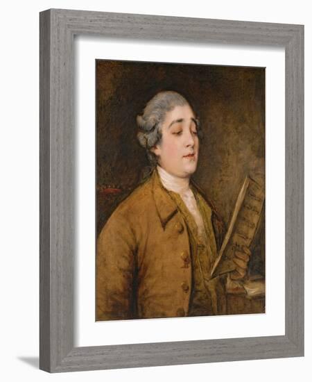 Portrait of Giusto Ferdinando Tenducci (C.1734-90) Castrato Singer and Composer, C.1773-75-Thomas Gainsborough-Framed Giclee Print