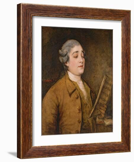 Portrait of Giusto Ferdinando Tenducci (C.1734-90) Castrato Singer and Composer, C.1773-75-Thomas Gainsborough-Framed Giclee Print