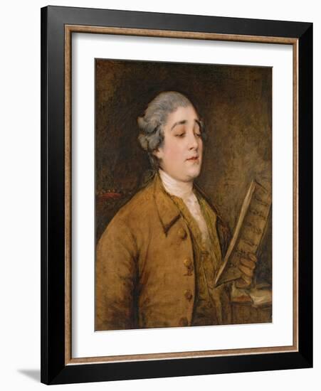 Portrait of Giusto Ferdinando Tenducci (C.1734-90) Castrato Singer and Composer, C.1773-75-Thomas Gainsborough-Framed Giclee Print