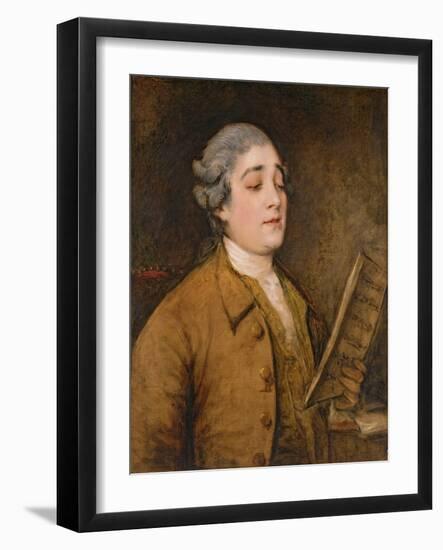 Portrait of Giusto Ferdinando Tenducci (C.1734-90) Castrato Singer and Composer, C.1773-75-Thomas Gainsborough-Framed Giclee Print