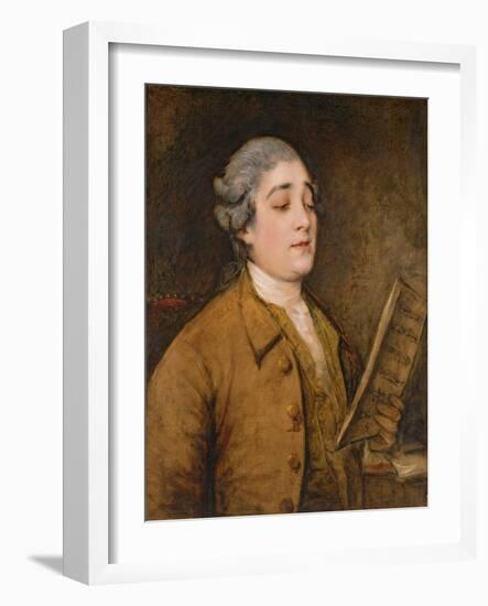 Portrait of Giusto Ferdinando Tenducci (C.1734-90) Castrato Singer and Composer, C.1773-75-Thomas Gainsborough-Framed Giclee Print