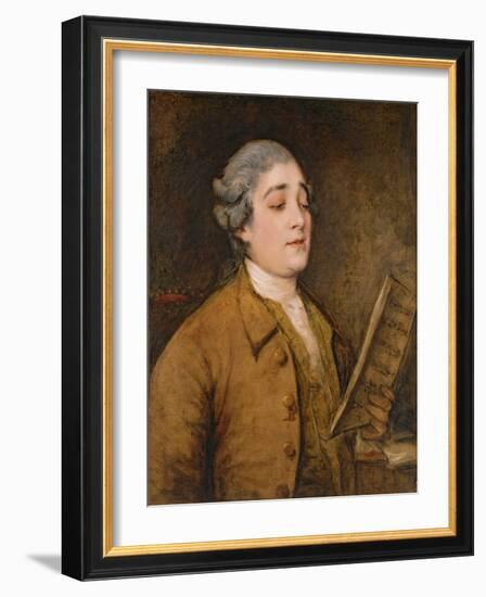Portrait of Giusto Ferdinando Tenducci (C.1734-90) Castrato Singer and Composer, C.1773-75-Thomas Gainsborough-Framed Giclee Print