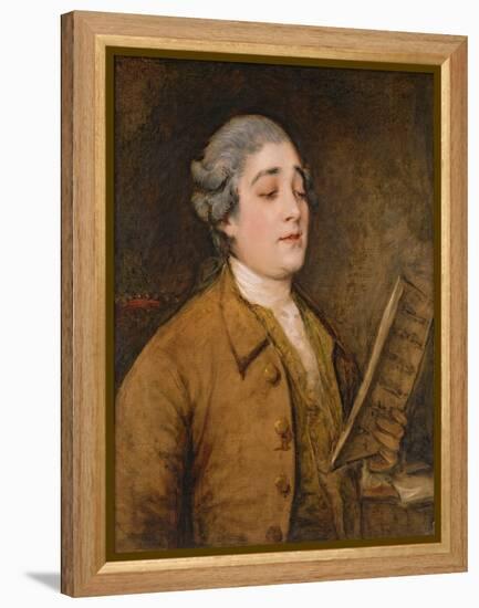 Portrait of Giusto Ferdinando Tenducci (C.1734-90) Castrato Singer and Composer, C.1773-75-Thomas Gainsborough-Framed Premier Image Canvas