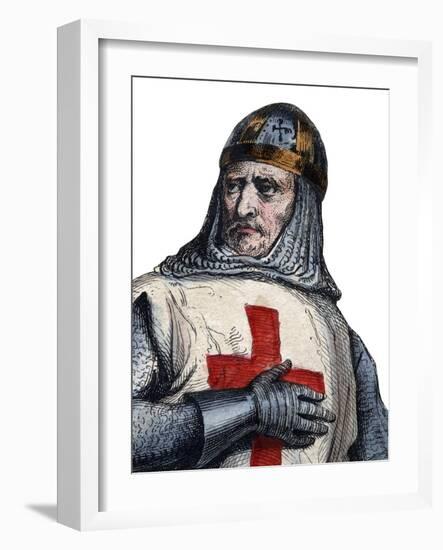 Portrait of Godfrey of Bouillon Frankish knight, one of the leaders of the First Crusade-French School-Framed Giclee Print