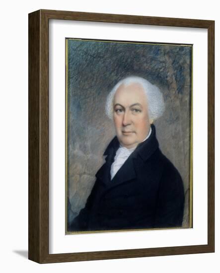 Portrait of Gouverneur Morris (1752-1816)-James Sharples-Framed Giclee Print