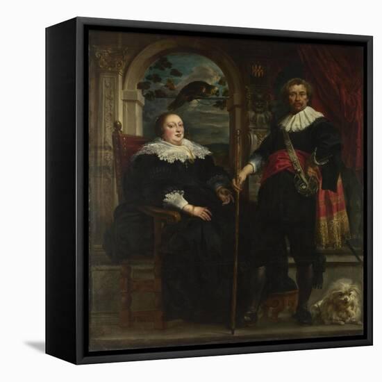 Portrait of Govaert Van Surpele and His Wife, 1636-1637-Jacob Jordaens-Framed Premier Image Canvas