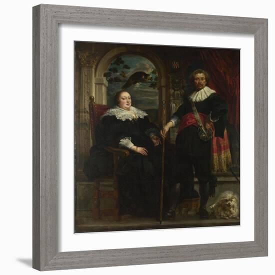 Portrait of Govaert Van Surpele and His Wife, 1636-1637-Jacob Jordaens-Framed Giclee Print