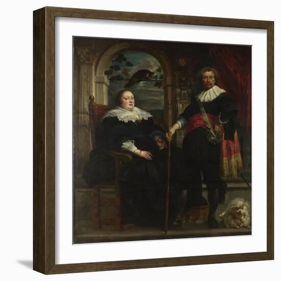 Portrait of Govaert Van Surpele and His Wife, 1636-1637-Jacob Jordaens-Framed Giclee Print