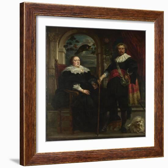 Portrait of Govaert Van Surpele and His Wife, 1636-1637-Jacob Jordaens-Framed Giclee Print