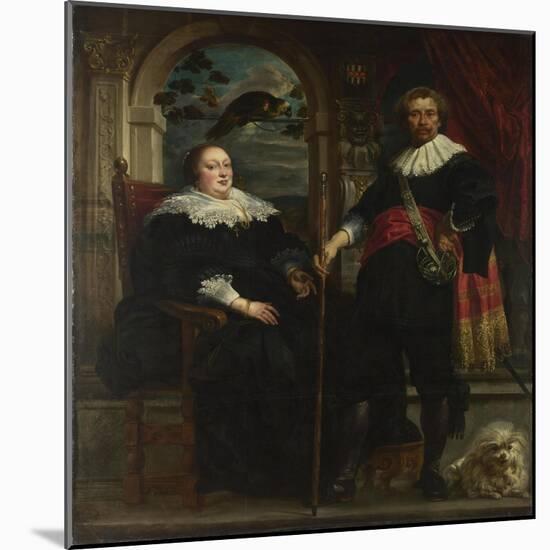 Portrait of Govaert Van Surpele and His Wife, 1636-1637-Jacob Jordaens-Mounted Giclee Print