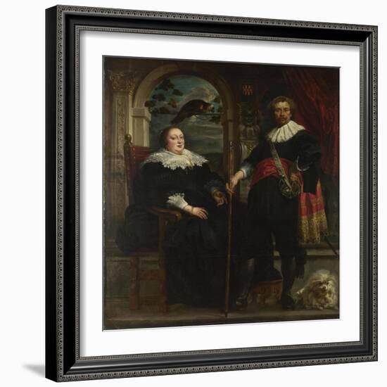 Portrait of Govaert Van Surpele and His Wife, 1636-1637-Jacob Jordaens-Framed Giclee Print