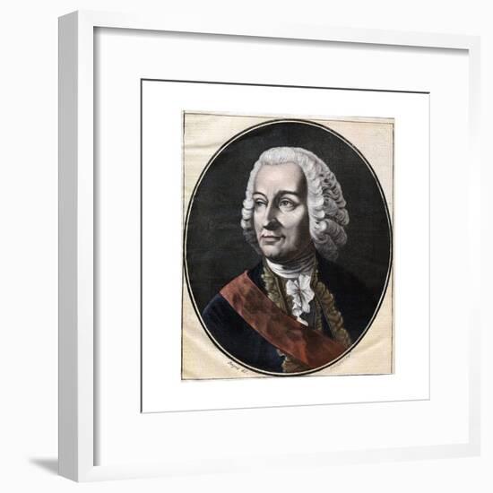 Portrait of Governor General of the French Establishment in India-null-Framed Giclee Print