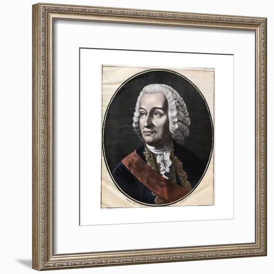 Portrait of Governor General of the French Establishment in India-null-Framed Giclee Print