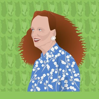'Portrait of Grace Coddington, Creative Director of US Vogue' Giclee