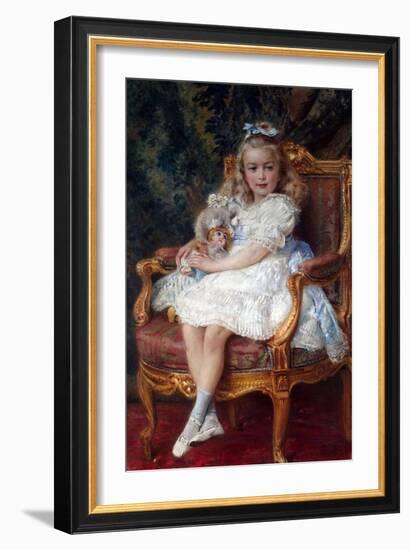 Portrait of Grand Duchess Maria Nikolaevna of Russia, 1905-Konstantin Yegorovich Makovsky-Framed Giclee Print