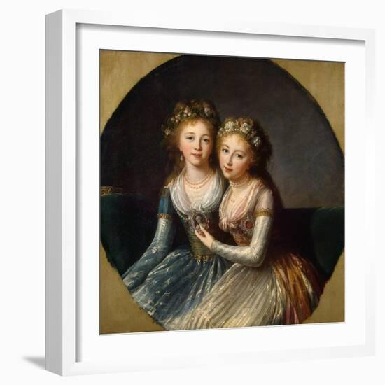 Portrait of Grand Duchesses Alexandra Pavlovna and Elena Pavlovna of Russia, 1796-Elisabeth Louise Vigee-LeBrun-Framed Giclee Print