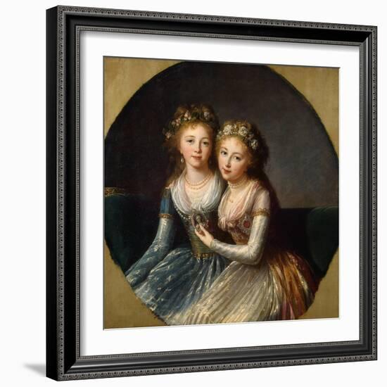 Portrait of Grand Duchesses Alexandra Pavlovna and Elena Pavlovna of Russia, 1796-Elisabeth Louise Vigee-LeBrun-Framed Giclee Print