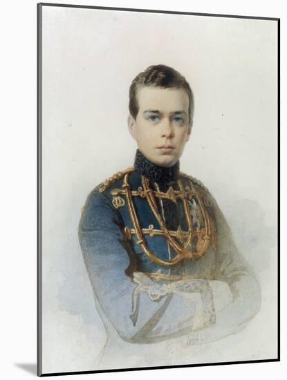 Portrait of Grand Duke Alexander Alexandrovich, Later Tsar Alexander III, 1861-Andrei Franzovich Belloli-Mounted Premium Giclee Print