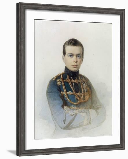 Portrait of Grand Duke Alexander Alexandrovich, Later Tsar Alexander III, 1861-Andrei Franzovich Belloli-Framed Premium Giclee Print