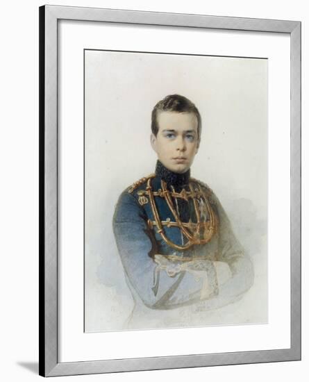 Portrait of Grand Duke Alexander Alexandrovich, Later Tsar Alexander III, 1861-Andrei Franzovich Belloli-Framed Giclee Print