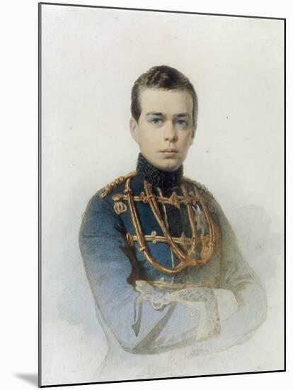 Portrait of Grand Duke Alexander Alexandrovich, Later Tsar Alexander III, 1861-Andrei Franzovich Belloli-Mounted Giclee Print