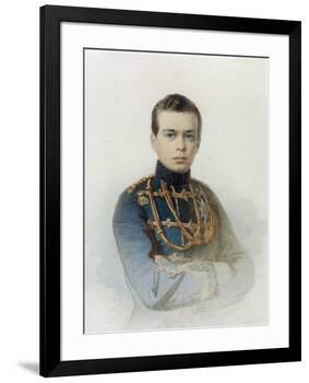 Portrait of Grand Duke Alexander Alexandrovich, Later Tsar Alexander III, 1861-Andrei Franzovich Belloli-Framed Giclee Print