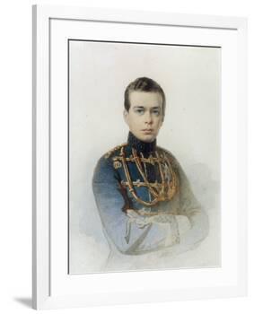 Portrait of Grand Duke Alexander Alexandrovich, Later Tsar Alexander III, 1861-Andrei Franzovich Belloli-Framed Giclee Print