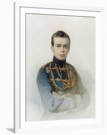 Portrait of Grand Duke Alexander Alexandrovich, Later Tsar Alexander III, 1861-Andrei Franzovich Belloli-Framed Giclee Print