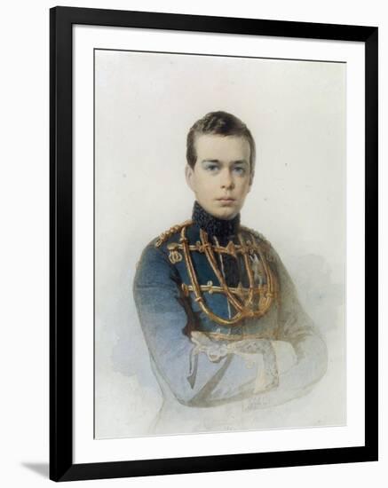 Portrait of Grand Duke Alexander Alexandrovich, Later Tsar Alexander III, 1861-Andrei Franzovich Belloli-Framed Giclee Print